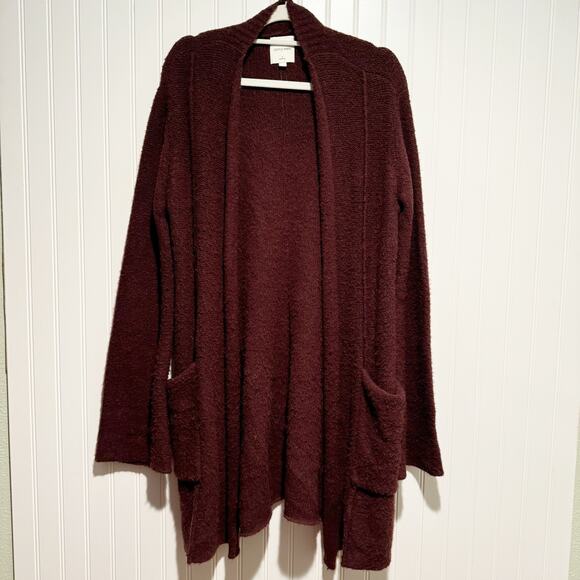 Gentle Fawn Burgundy Cardigan Sweater Longline Size Small - Picture 1 of 5
